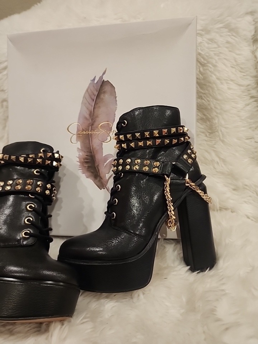 JESSICA SIMPSON JS-LANNOLI WOMEN BOOTS 8.5